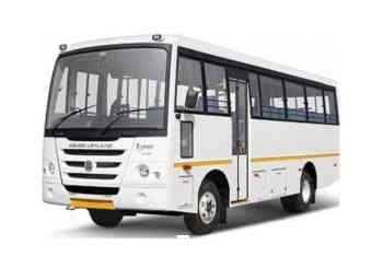Bus taxi service Delhi - 28-35 passengers seater AC cab with GPS tracking and professional driver - Book online now